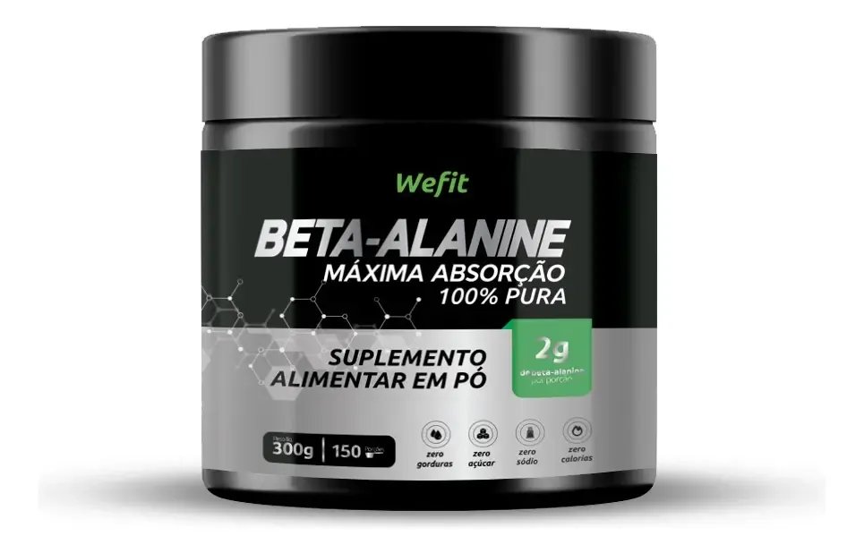 Beta Alanina Wefit Pó 300g Suplemento Esportivo Sem Sabor