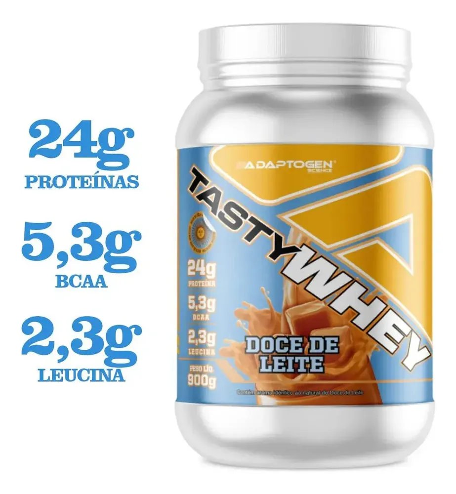 ✨Proteína Adaptogen Science Tasty Whey Gourmet em pó sabor Doce de leite x 900g✨️