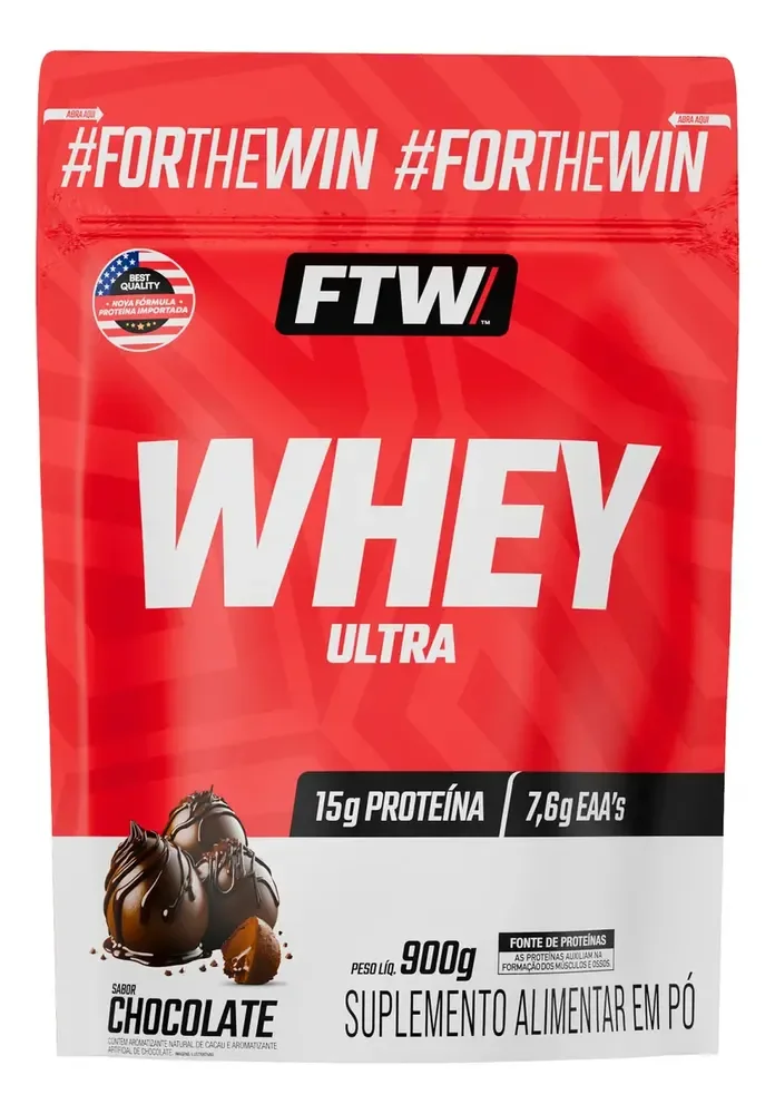 Whey Protein Ultra Refil 900g Sabor Chocolate - FTW