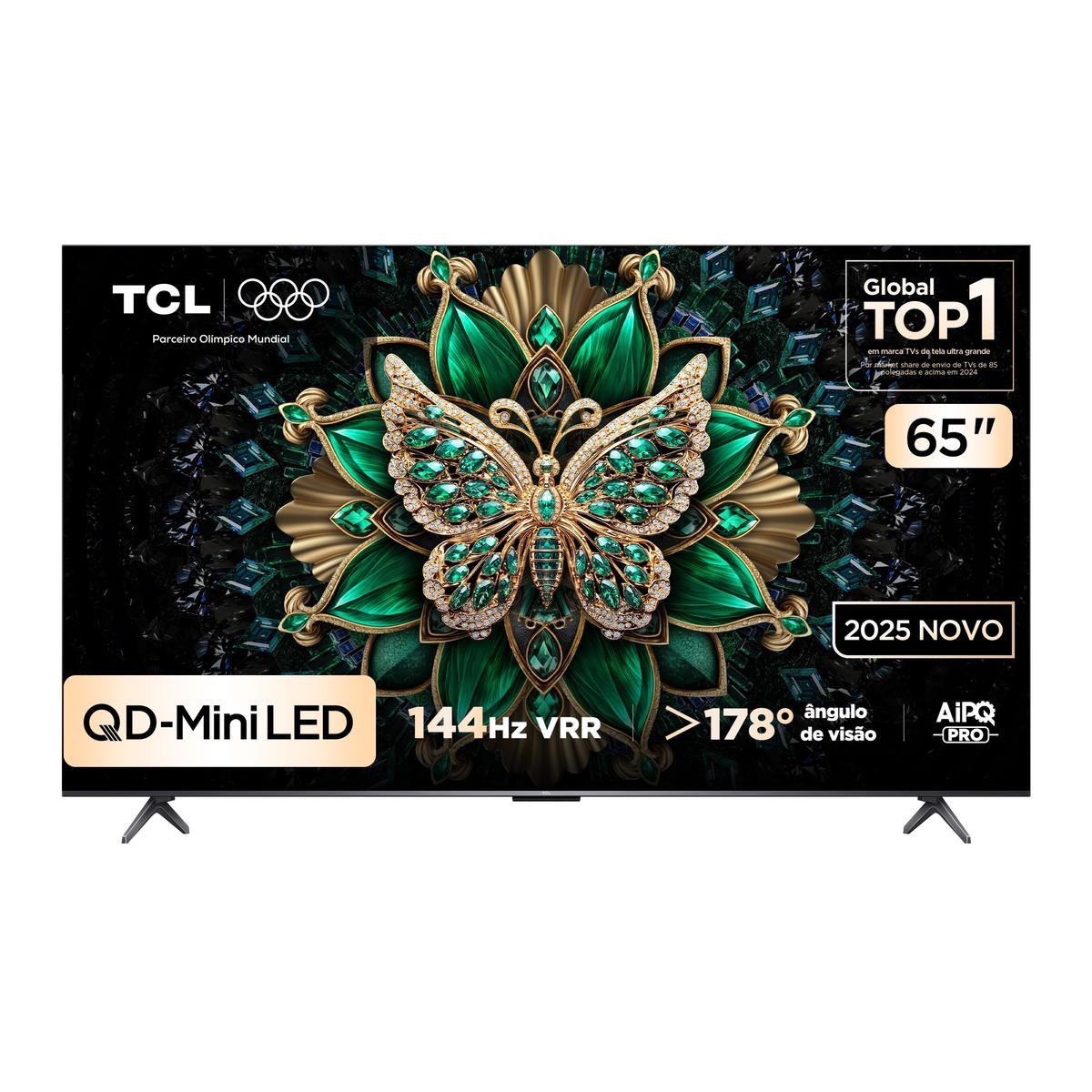 ✨Smart TV TCL 65 Polegadas QD-Mini LED 4K C6K WiFi Bluetooth Google TV 4 HDMI 144Hz HDR10+ 65C6K✨️