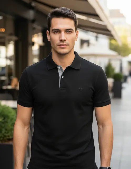 Camisa Gola Polo Social Masculina Slim Algodão Casual Ogochi (P ao XG)