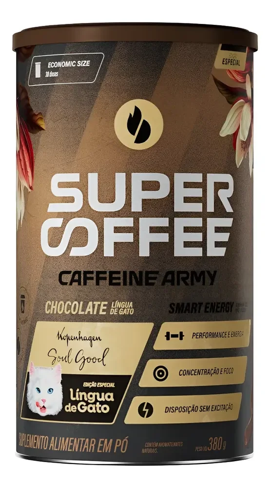 SuperCoffee 3.0 Caffeine Army Chocolate para Energia e Foco 380g