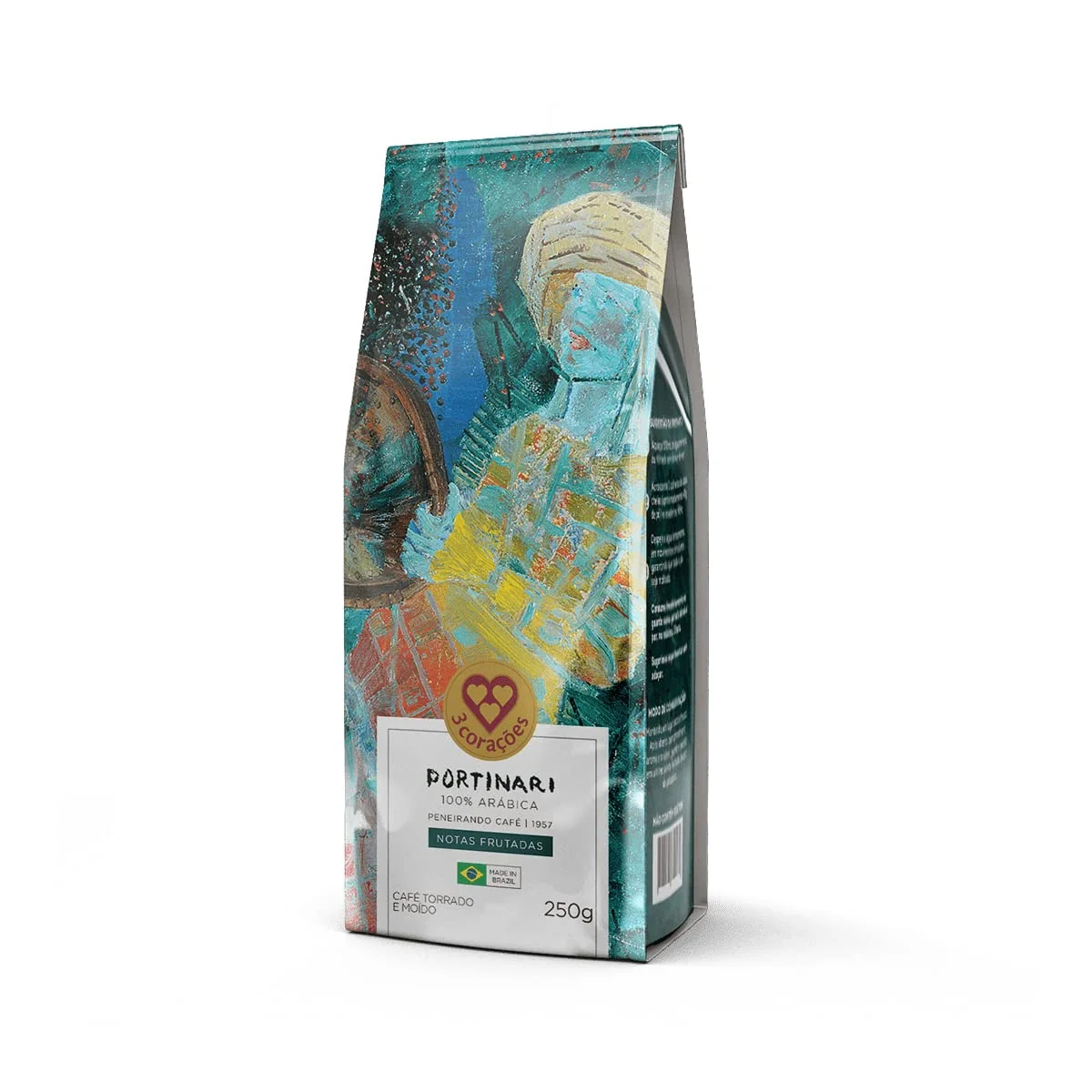 3 Corações Café Torrado e Moído Gourmet Portinari, Notas Frutadas, 250G