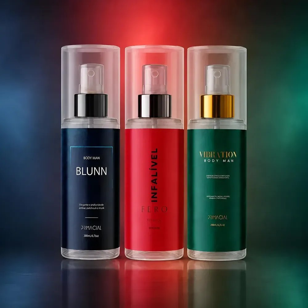 Kit Body Splash Vibration + Blunn + Infalível Fero