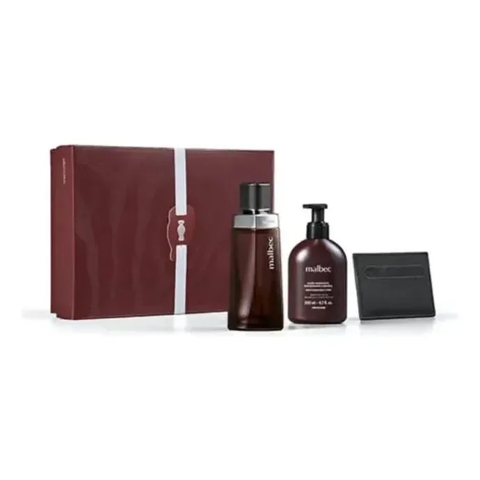 Kit Malbec Tradicional • Perfume 100ml • ⁠Hidratante 200ml • ⁠Carteira