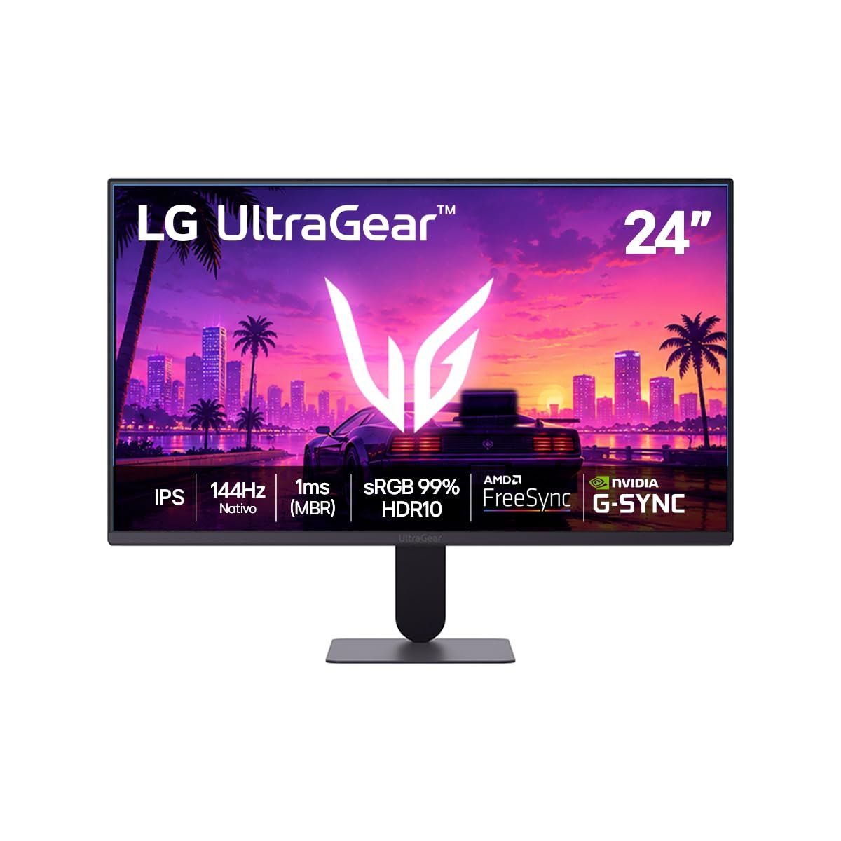LG UltraGear Monitor Gamer 24" IPS 144Hz nativo, 1ms (MBR), Full HD (1920x1080), HDR10, NVIDIA…