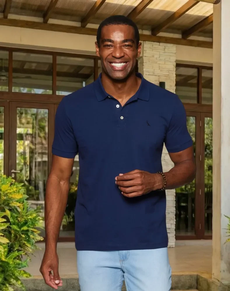 Camisa Polo Reserva Azul Marinho