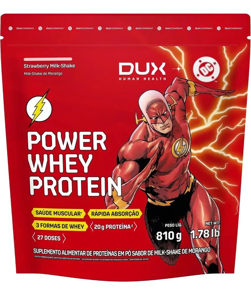 ✨Whey Protein Dux Company Power Nutrition 810g Milkshake De Morango✨️