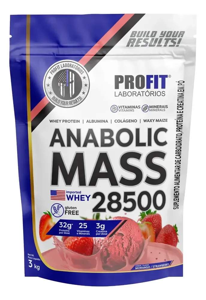 Hipercalórico Anabolic Mass 28500 3kg Profit Labs