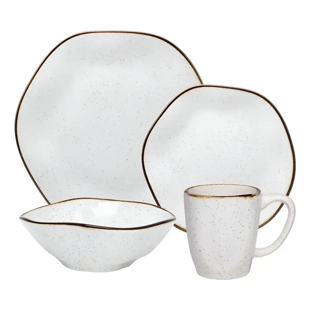 OXFORD RYO MARESIA 🤌🏼 Aparelho De Jantar E Lanche 16 Peças Oxford Ryo Maresia Multicor Liso