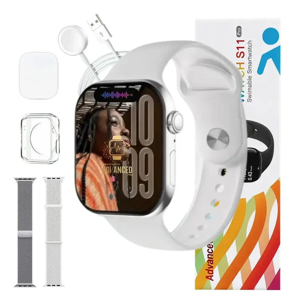 Smartwatch S11 Pro Amoled 47mm Gps Prata ADVANCED PRO