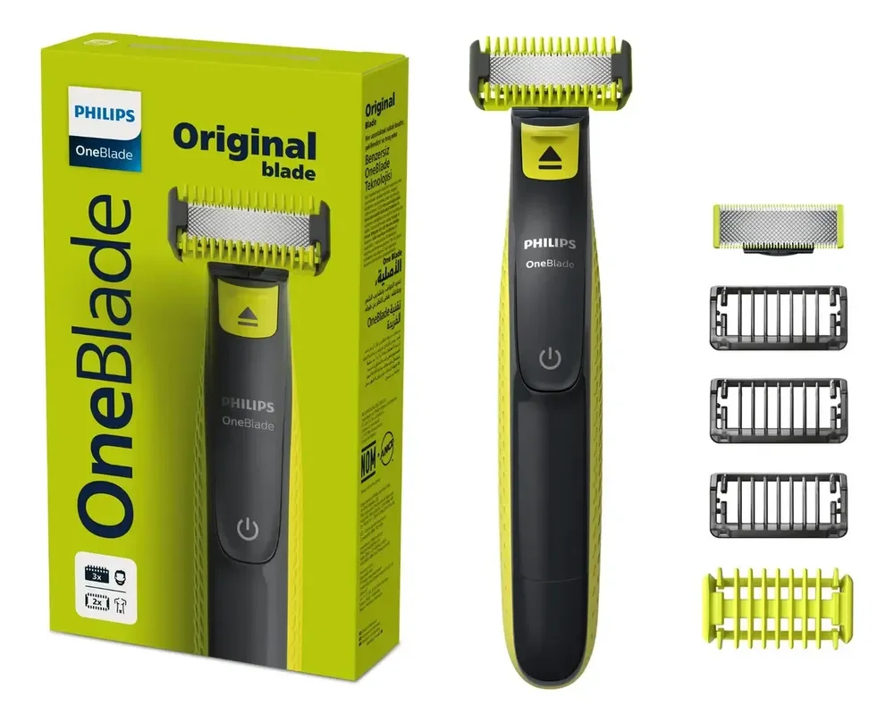 Barbeador e Aparador Elétrico Philips OneBlade para Rosto & Corpo Sem Fio e À Prova…