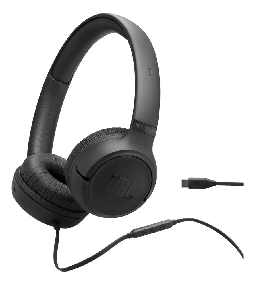 ✨Fone De Ouvido Com Fio Tune 530c Jbl - Preto Preto✨️