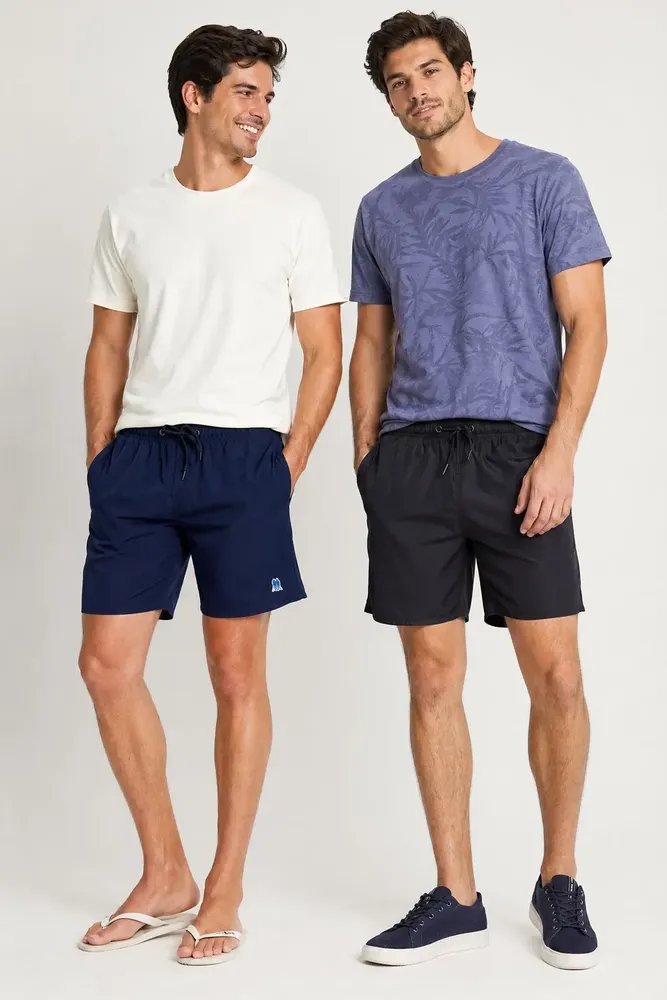 Kit com 2 Shorts Vôlei Liso Polo Wear
