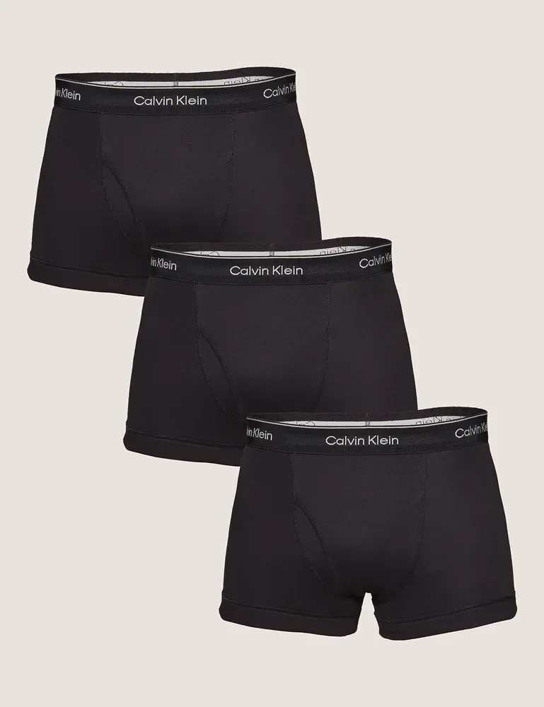 Kit 3 Cuecas Boxer Trunk Cotton Rib Calvin Klein