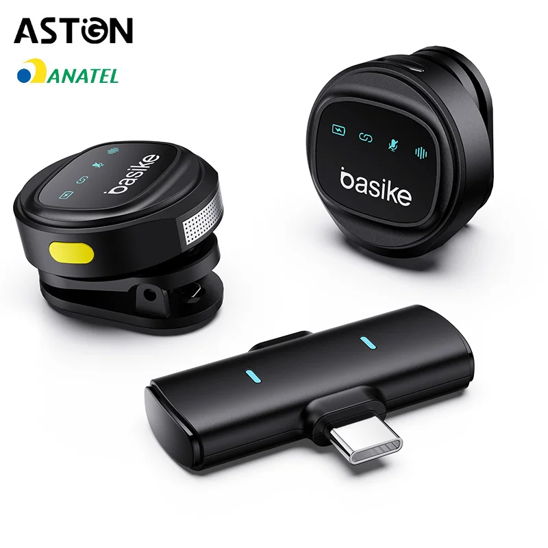 Astgn X Basike Microfone Lapela Anti-ruído Pro Tipo C Compatível com Samsung e Huawei