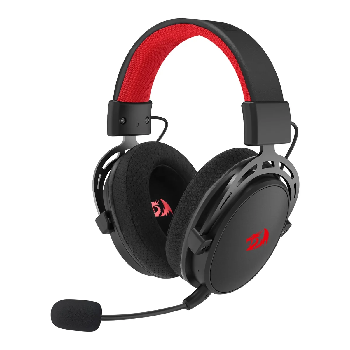 Headset Gamer Redragon Cragblade Pro Preto Sem Fio Bluetooth, USB 2.4GHz USB, 3.5mm 50mm Microfone Duplo 7.1