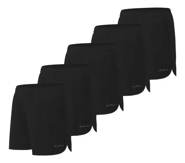 Kit 5 Shorts De Corrida Dry Alpha