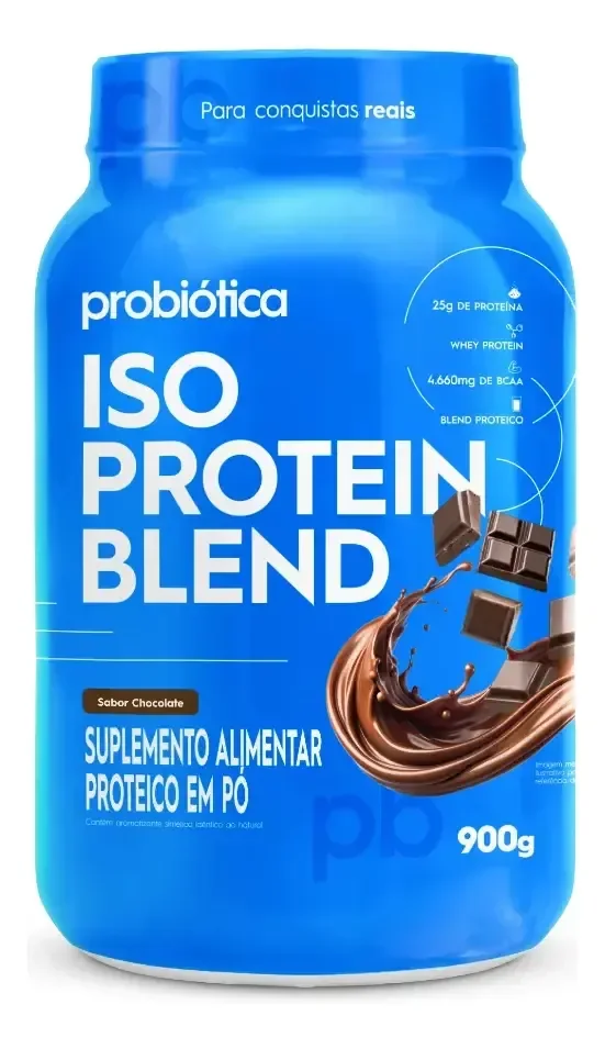 ✨Whey Protein 900g Iso Blend Protein Probiótica Chocolate Blend de Proteínas✨️