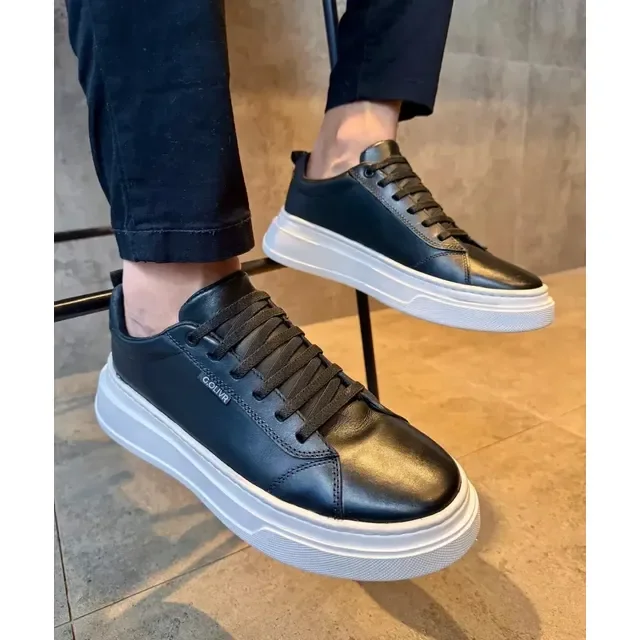 Sapato Masculino Casual Couro Legítimo Calce Fácil Macio (37 a 44)