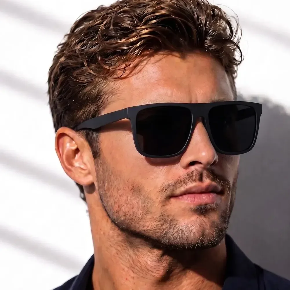 Oculos de Sol Quadrado Proteção UV400 + Case