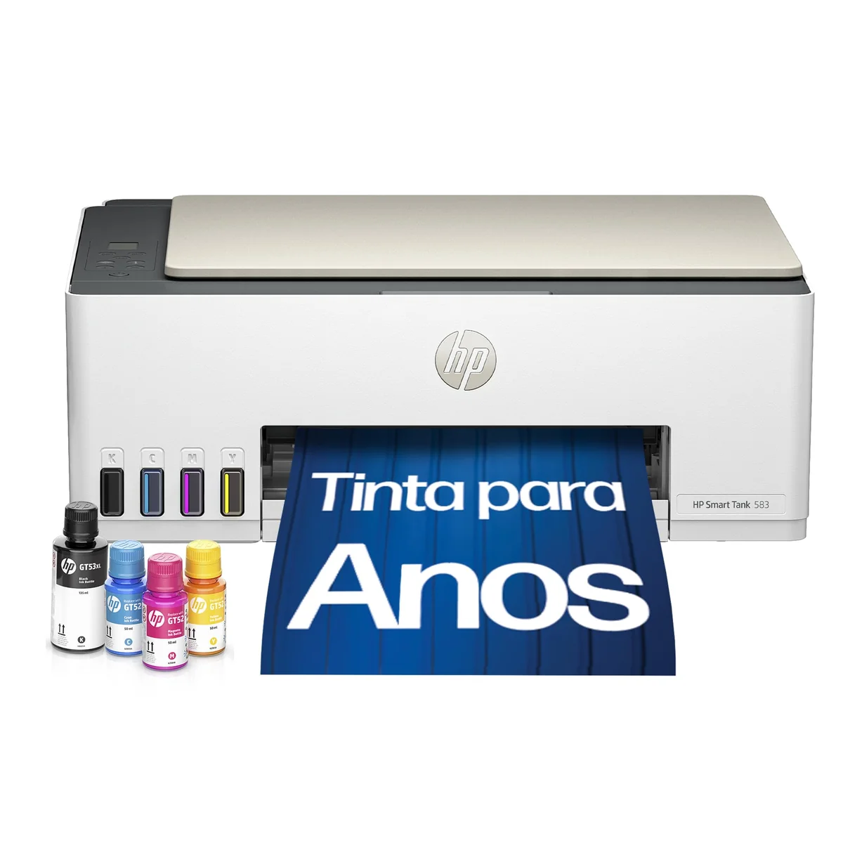 Impressora Multifuncional HP Smart Tank 583 Tanque de Tinta Colorida Wi-Fi (4A8D8A)