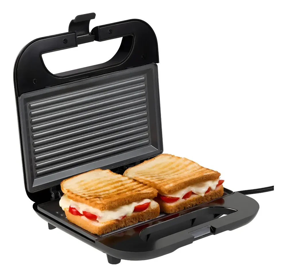 Sanduicheira Grill Elétrico Antiaderente Goo&Go 750W Preto 127v