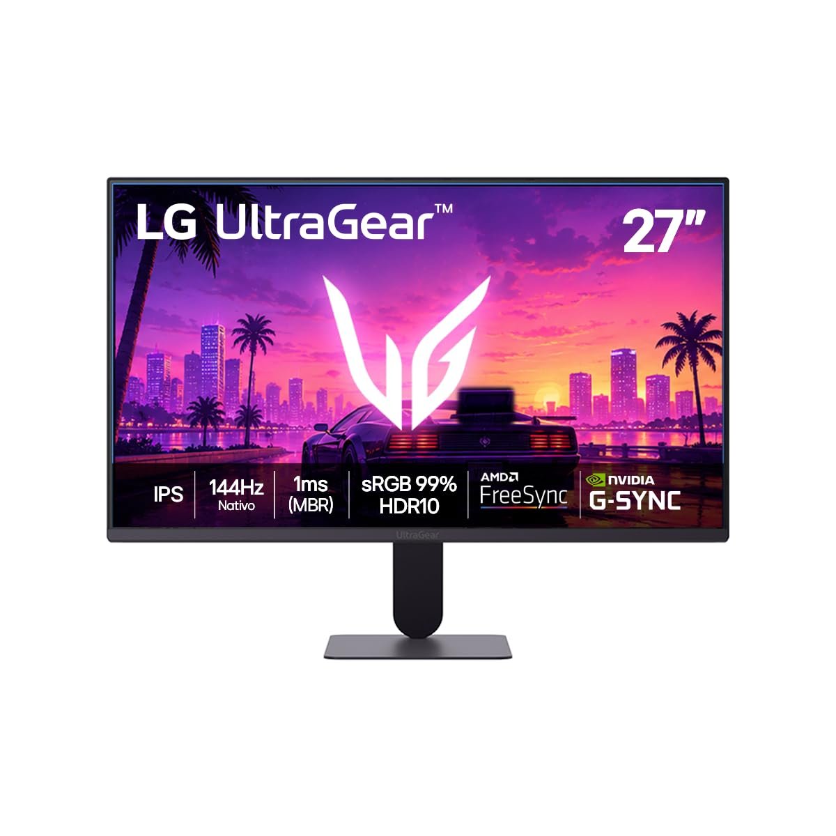 🛒 LG UltraGear Monitor Gamer 27" IPS, 144Hz Nativo, 1ms (MBR), Full HD (1920x1080), HDR10, NVIDIA G-SYNC, AMD FreeSync, Preto - 27G411B