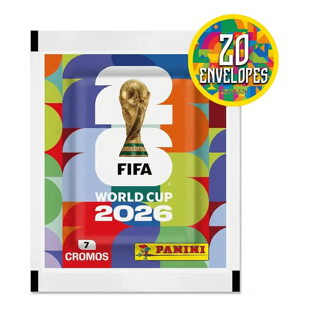 🛒 Kit 20 Envelopes de Figurinhas Álbum Copa do Mundo (140 figurinhas)
