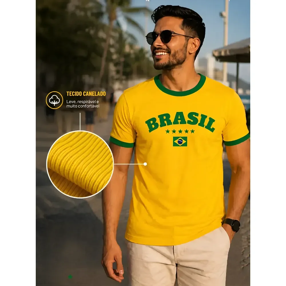 Camiseta Canelada Copa do Brasil 2026