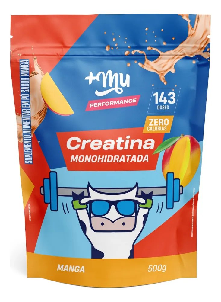 Creatina 100% Pura + Mu Sabor Manga 500g