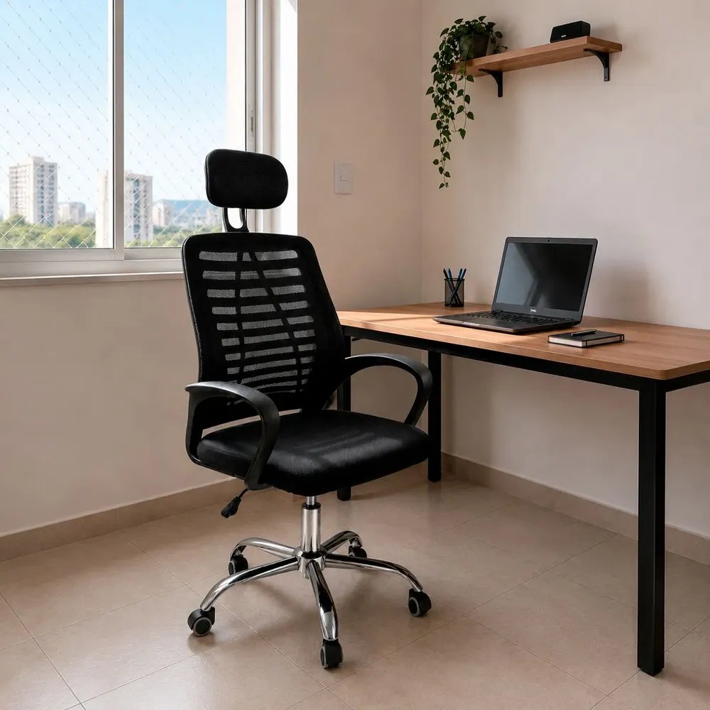Cadeira Escritorio Oficial Diretor Mesh Ergonomica Office