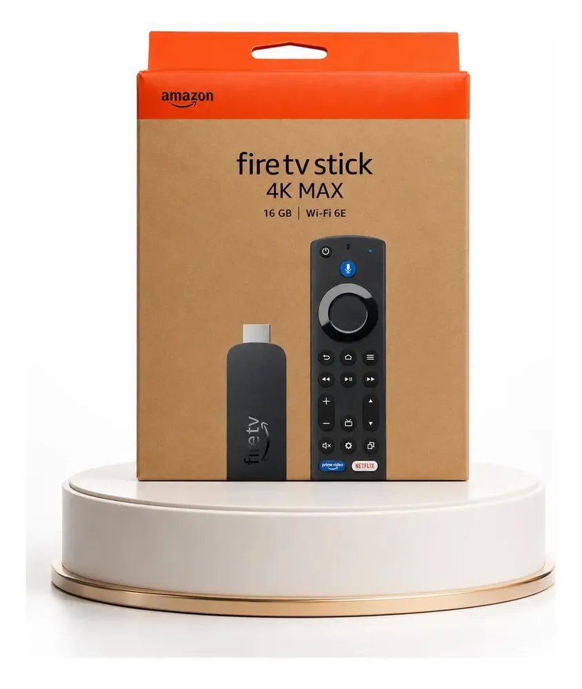 Amazon Fire Tv Stick 4k Max 16gb Wi Fi 6e Alexa Controle Por Voz Pret