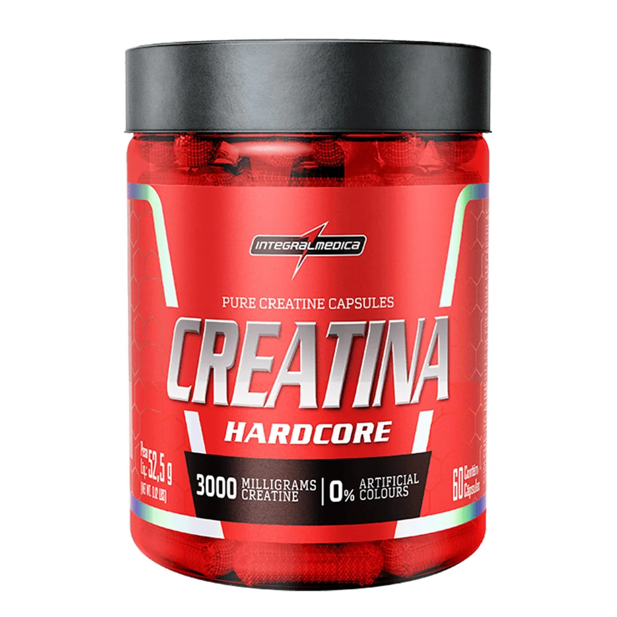Integralmedica Creatina Hardcore 60 Cápsulas Pura Monohidratada