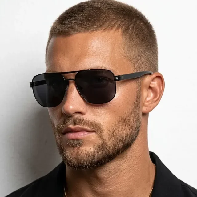 Óculos de Sol Quadrado Aviador Proteção UV400