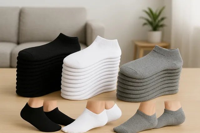 Kit com 24 Pares Meia Soquete Cano Curto
