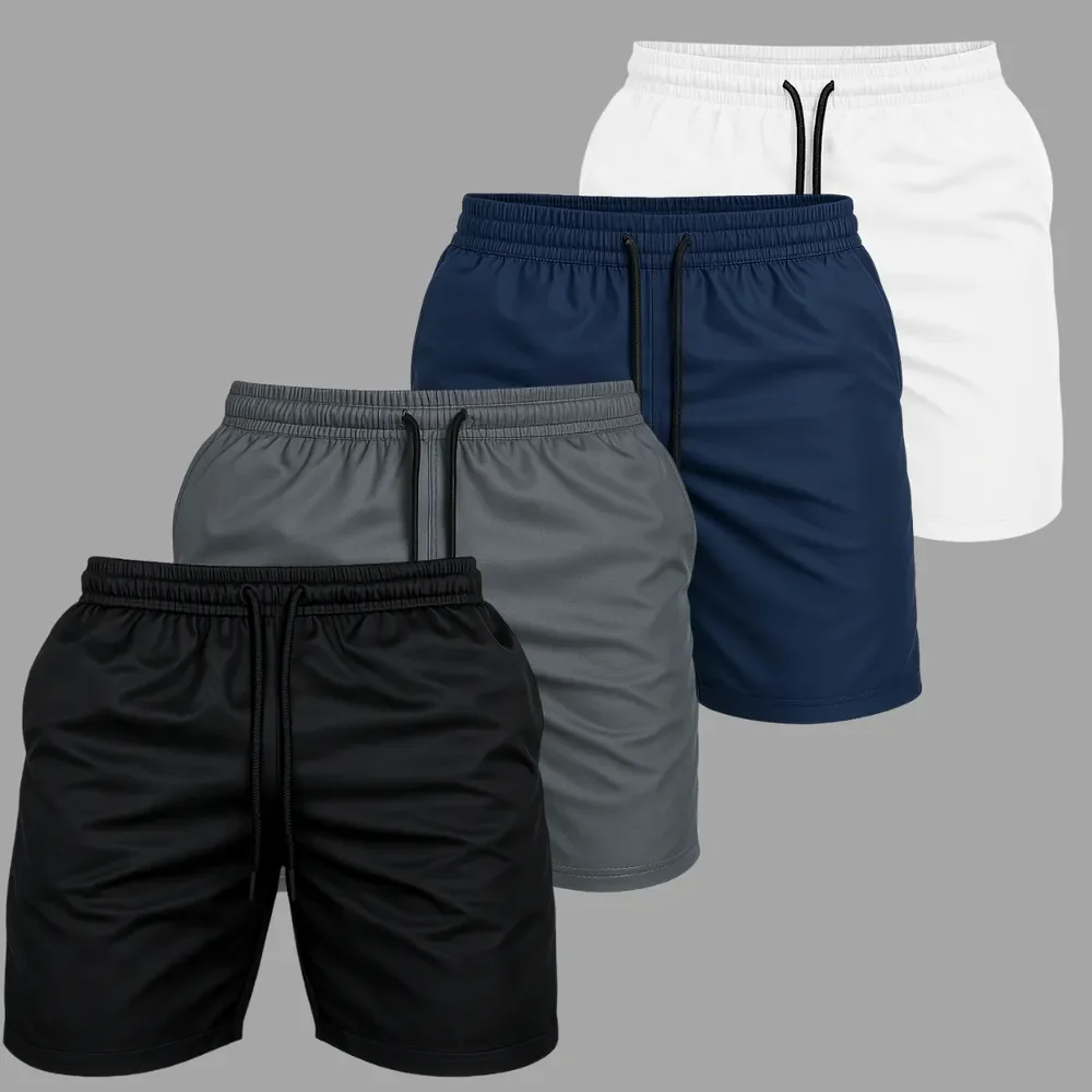 Kit 4 Short Praia Masculino Bermuda Tactel Verão Academia 1 De Cada Cor G