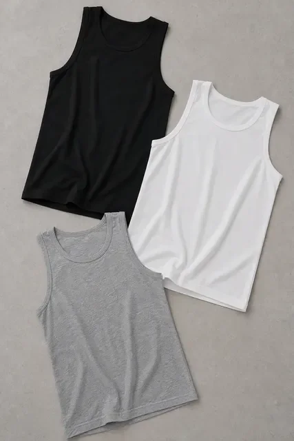 Kit 3 Regatas Masculinas Regular Polo Wear