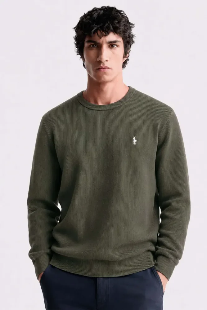 Suéter Masculino Gola Careca Cardigam Ralph Lauren