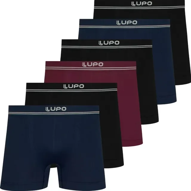 Kit 6 Cuecas Boxer Lupo