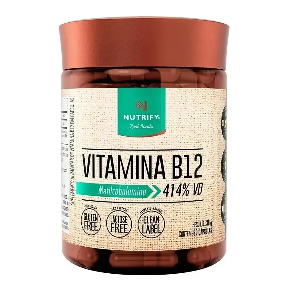 Vitamina B12 Metilcobalamina 60 Cápsulas Nutrify