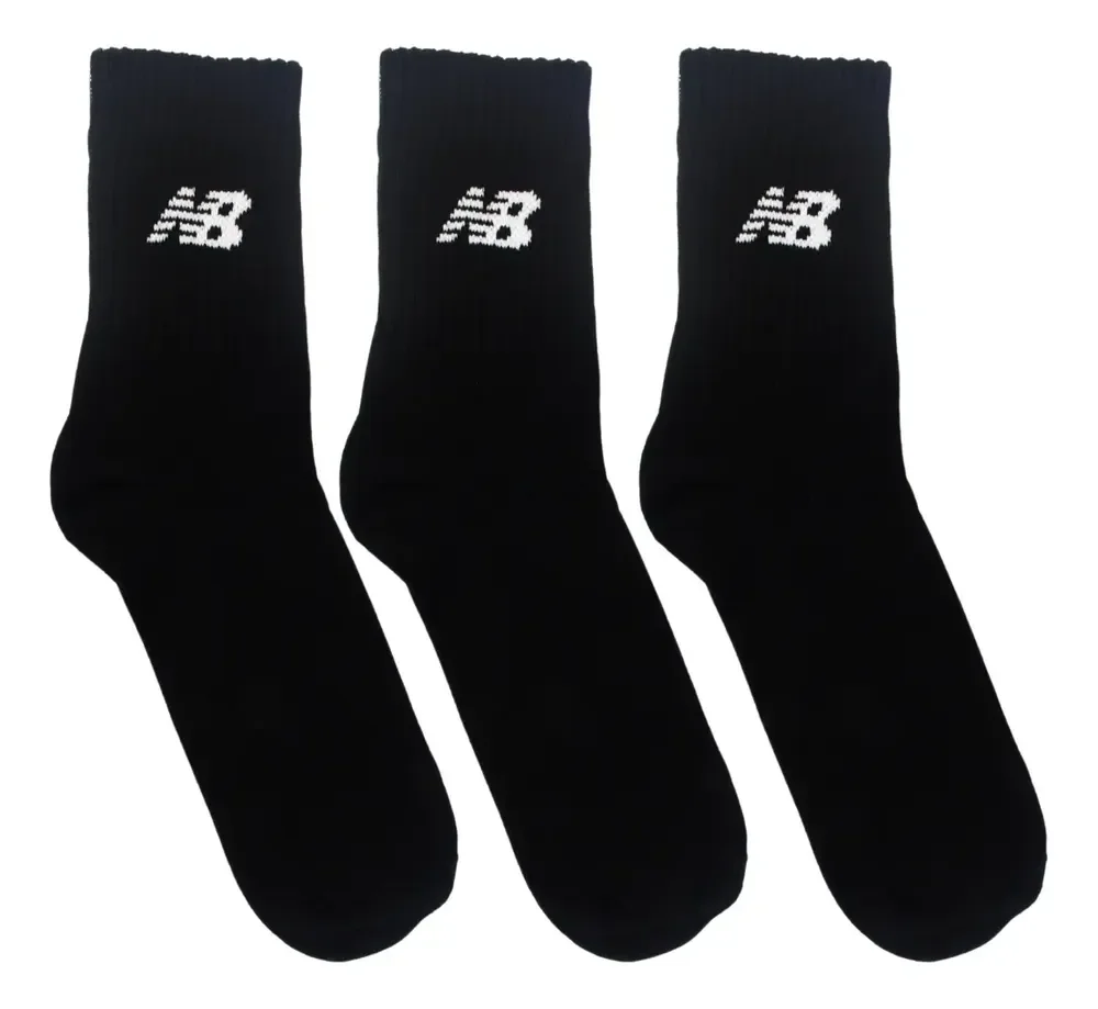 Kit 3 Meias New Balance Cano Longo 39 Ao 42 Casual Básico