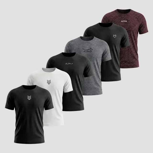 Kit 6 Camisetas Alpha