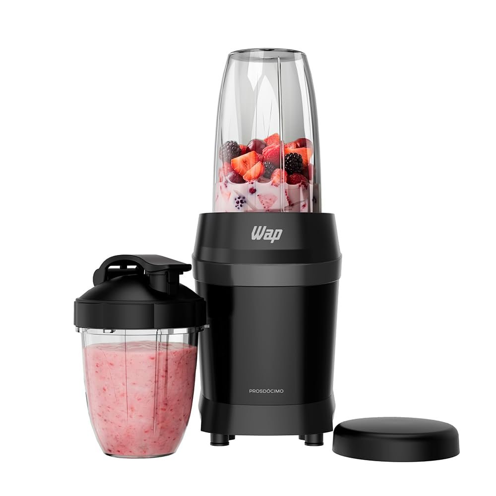 ✨WAP Liquidificador BLENDER PRO TURBO 700W Portátil com 2 Copos, Tampa e Trava de Segurança 127V✨️