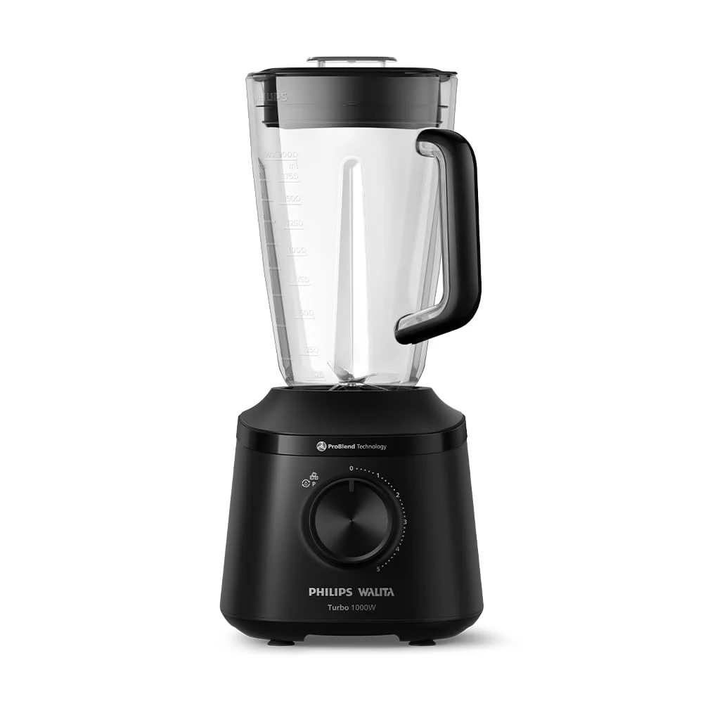Philips Walita Liquidificador Série 3000 Turbo 1000W, Preto