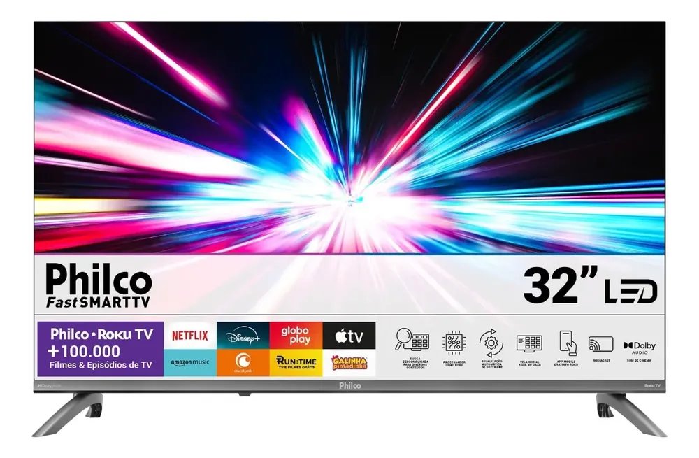✨Smart Tv 32 Philco Roku Tv Dolby Áudio Hdr10 P32crb✨️