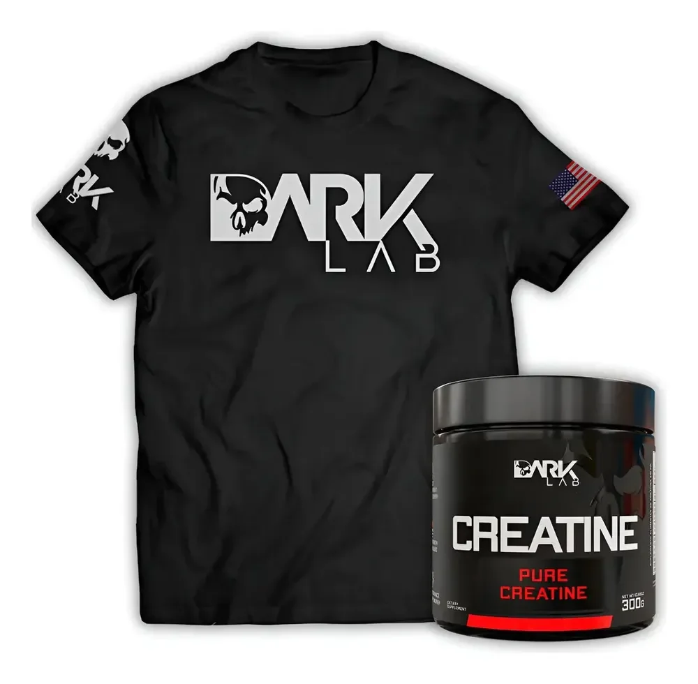 Creatina Pura 300g + Camiseta Dark Lab Sabor Gg