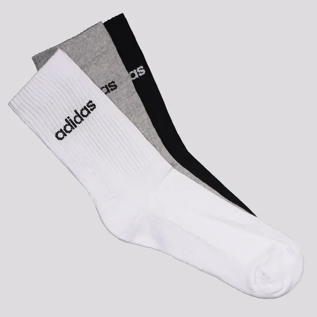 ✨Kit Meia adidas Crew 3 Pares✨️