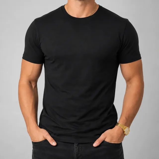 Camiseta Básica Masculina Algodão Lisa Malha Peruana Premium (P ao G1)