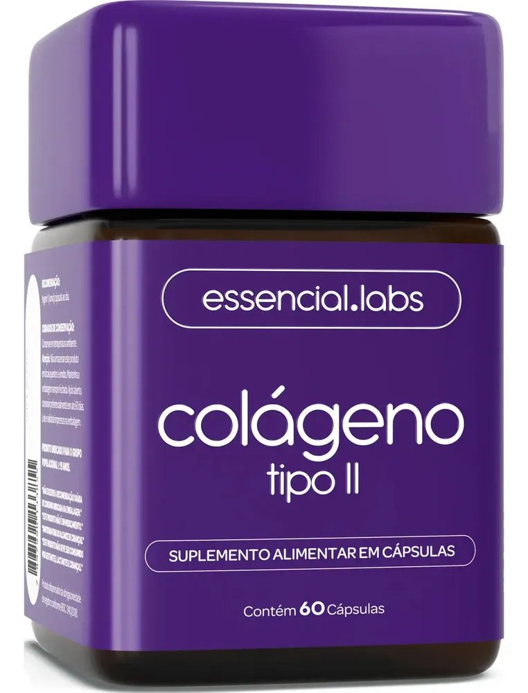 Colágeno Tipo 2 45mg 60 Caps Essencial Labs
